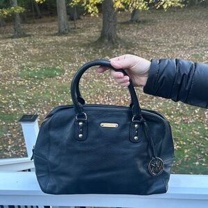Michael Kors Black Pebbled Leather Satchel